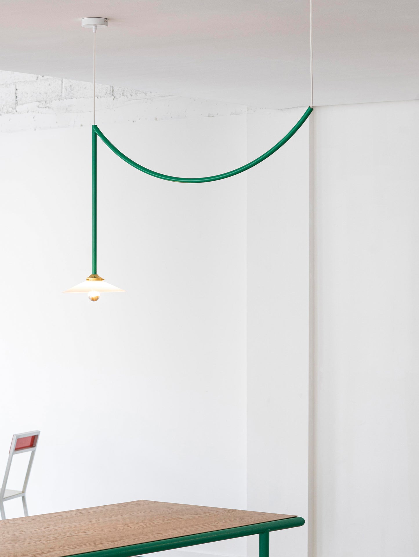 Ceiling Lamp No.5 by Valerie Objects - Green Steel