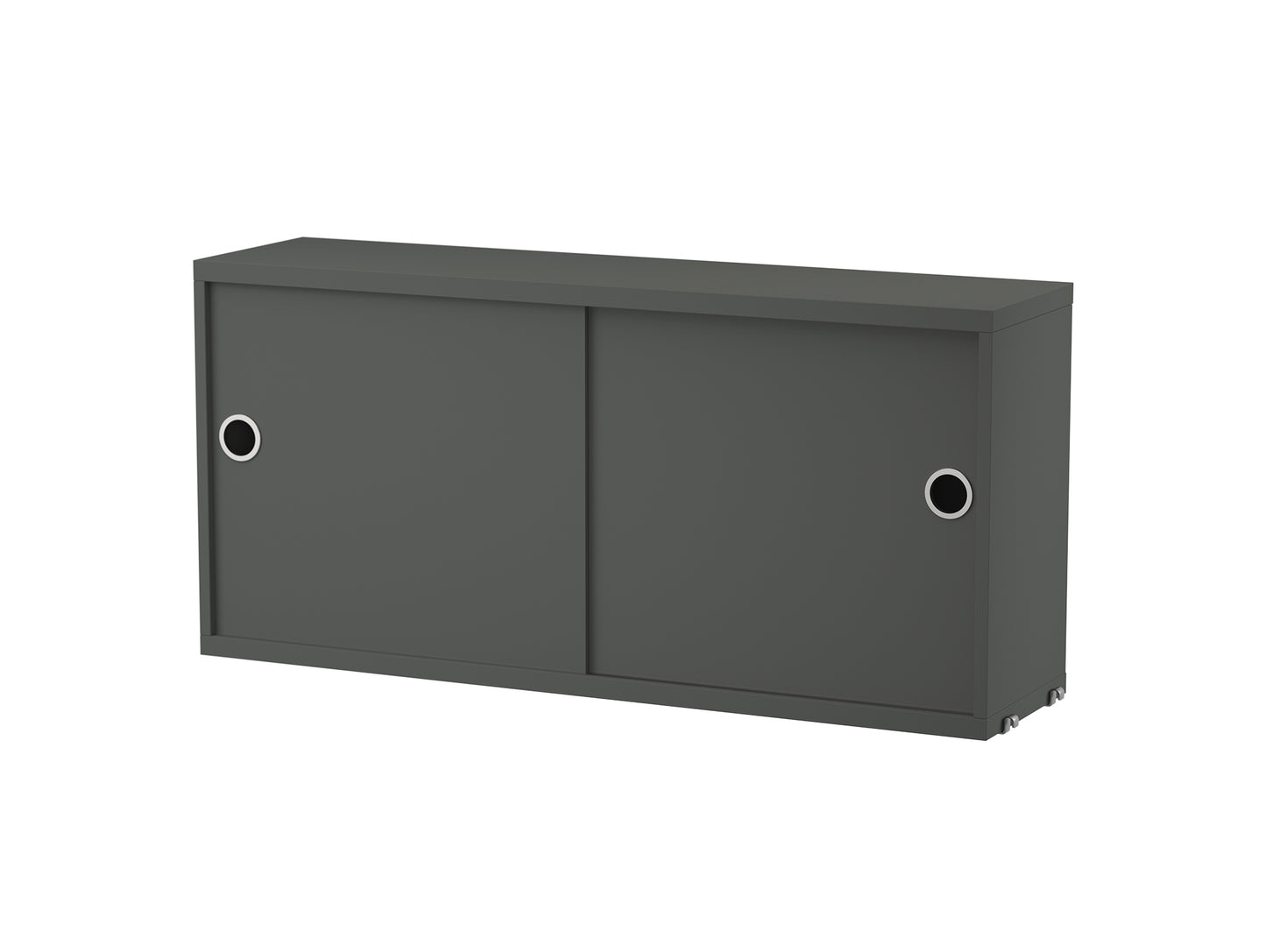 String System Shallow Cabinets by String - Dark Grey