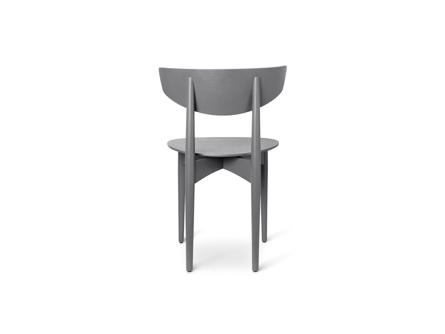 Herman Dining Chair with Wood Base by Ferm Living - Warm Grey Ash Veneer Seat / Solid Warm Grey Ash Frame