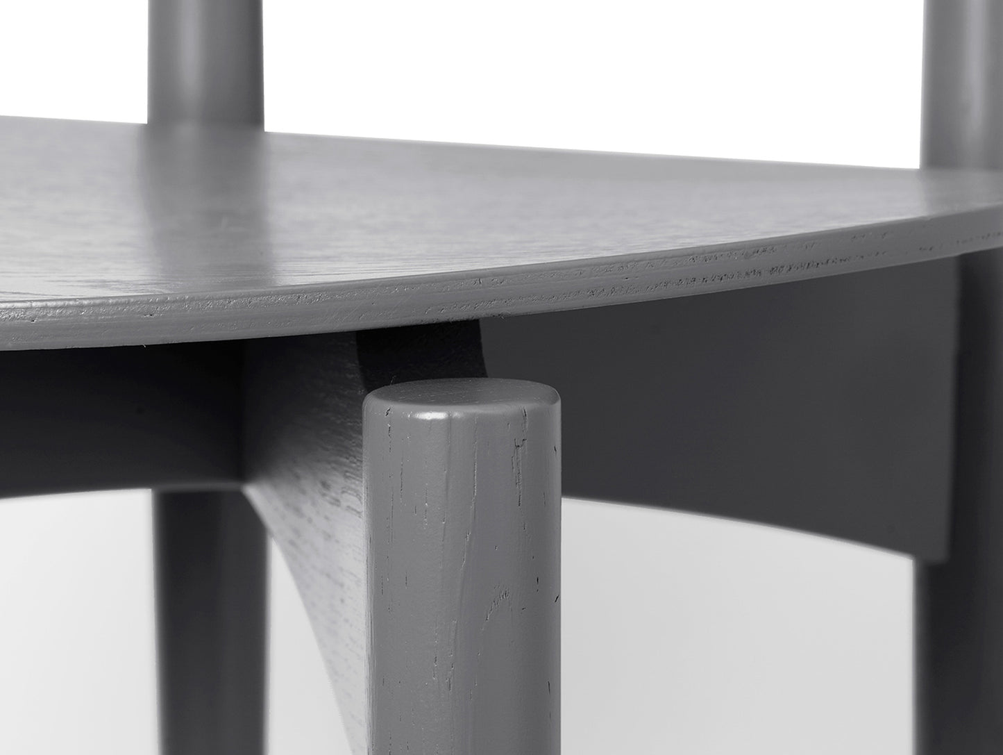 Herman Dining Chair with Wood Base by Ferm Living - Warm Grey Ash Veneer Seat / Solid Warm Grey Ash Frame