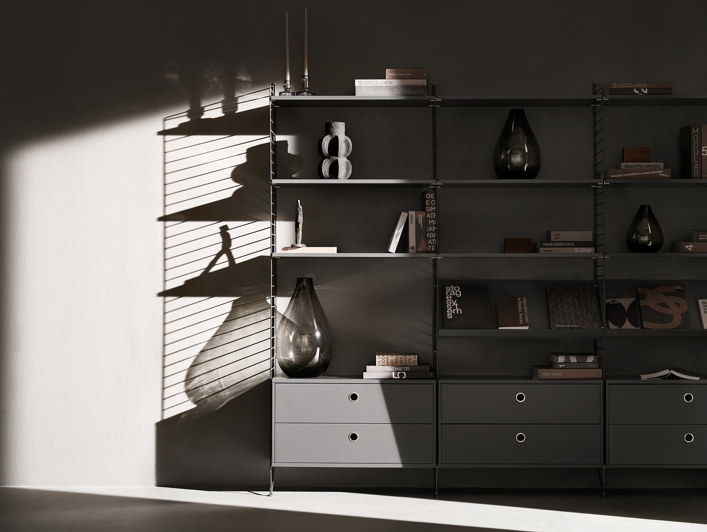 String System Shelves by String - Dark Grey