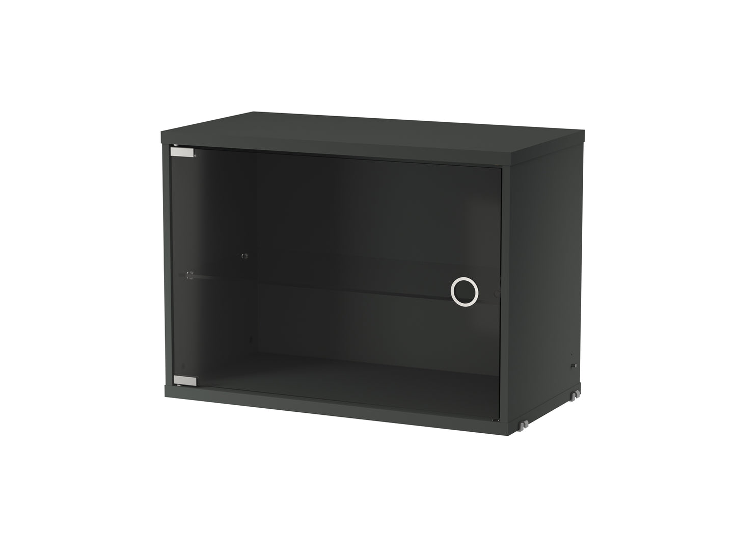 String System Display Cabinet with Swing Glass Door - Dark Grey
