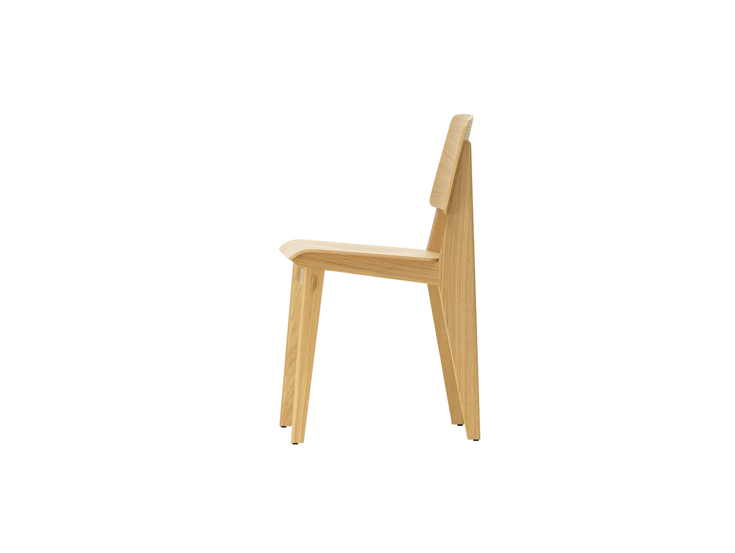 Jean Prouvé Chaise Tout Bois by Vitra - Clear Lacquered Natural Oak