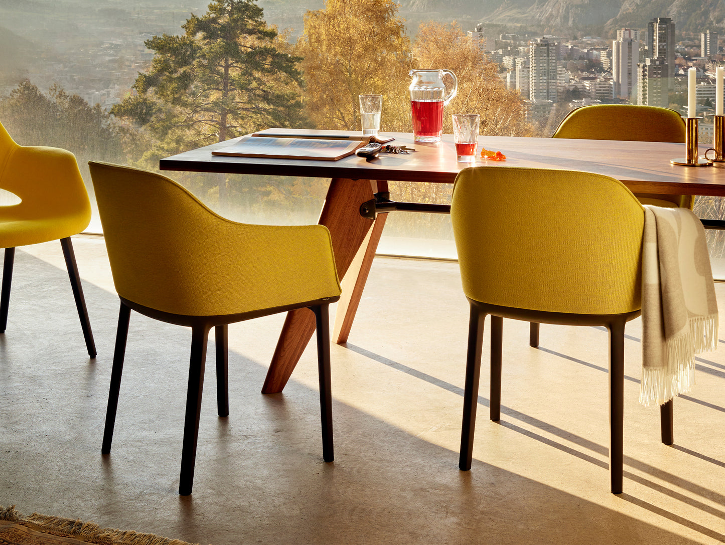 Softshell Chair by Vitra - Dumet Yellow Melange F80