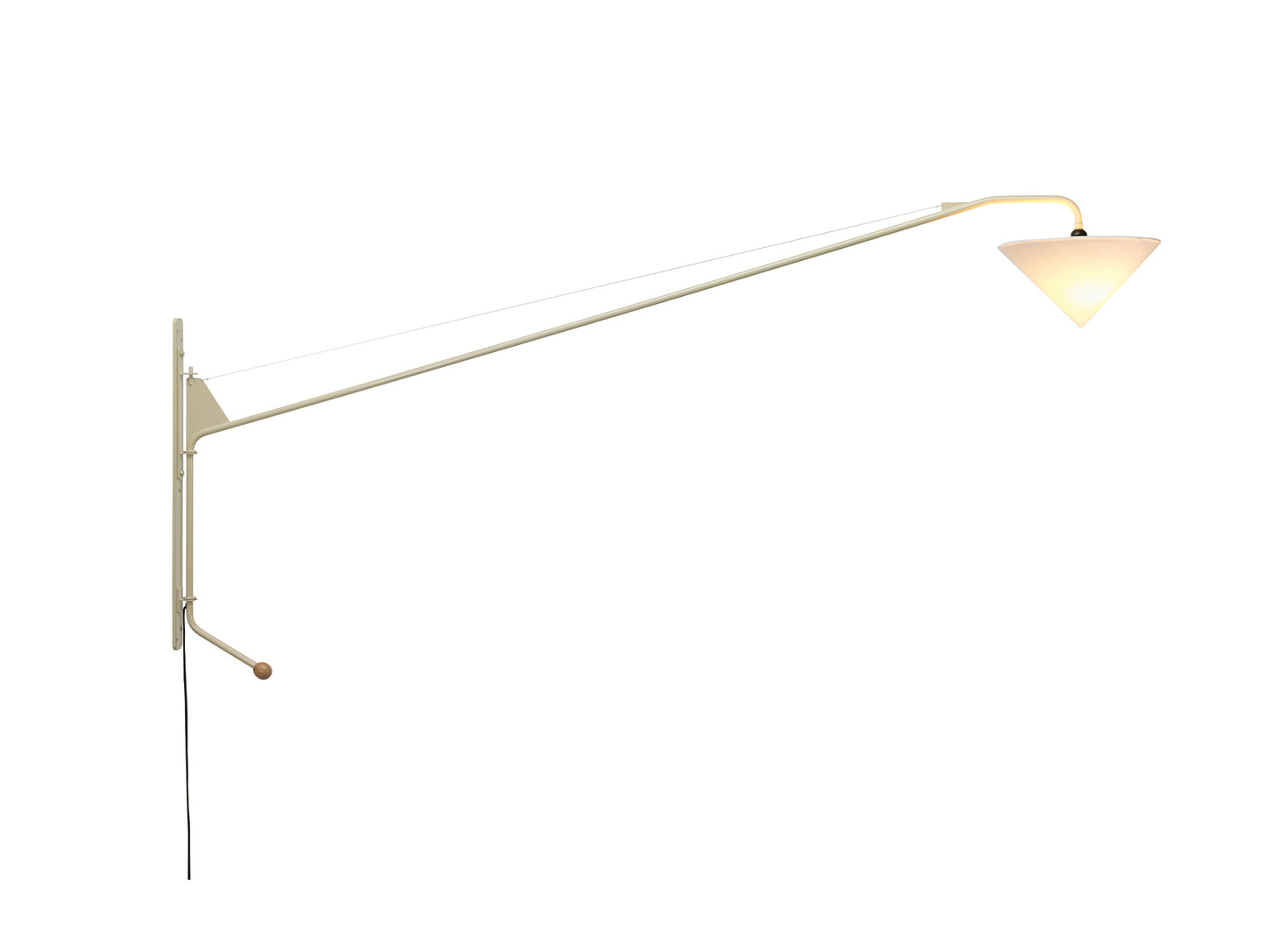 Jean Prouvé Potence Lamp - Ecru with Abat-Jour Conique Shade