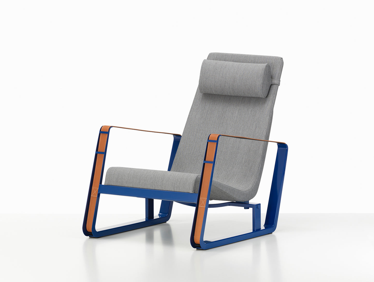 Cite Armchair by Vitra - Bleu Marcoule / Tress 10 Pebble Melange (F80)