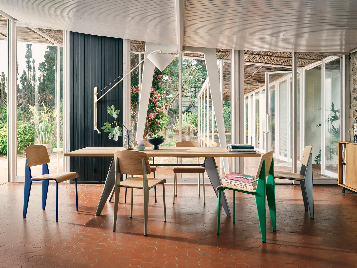 Jean Prouvé Potence Lamp - Ecru with Abat-Jour Conique Shade