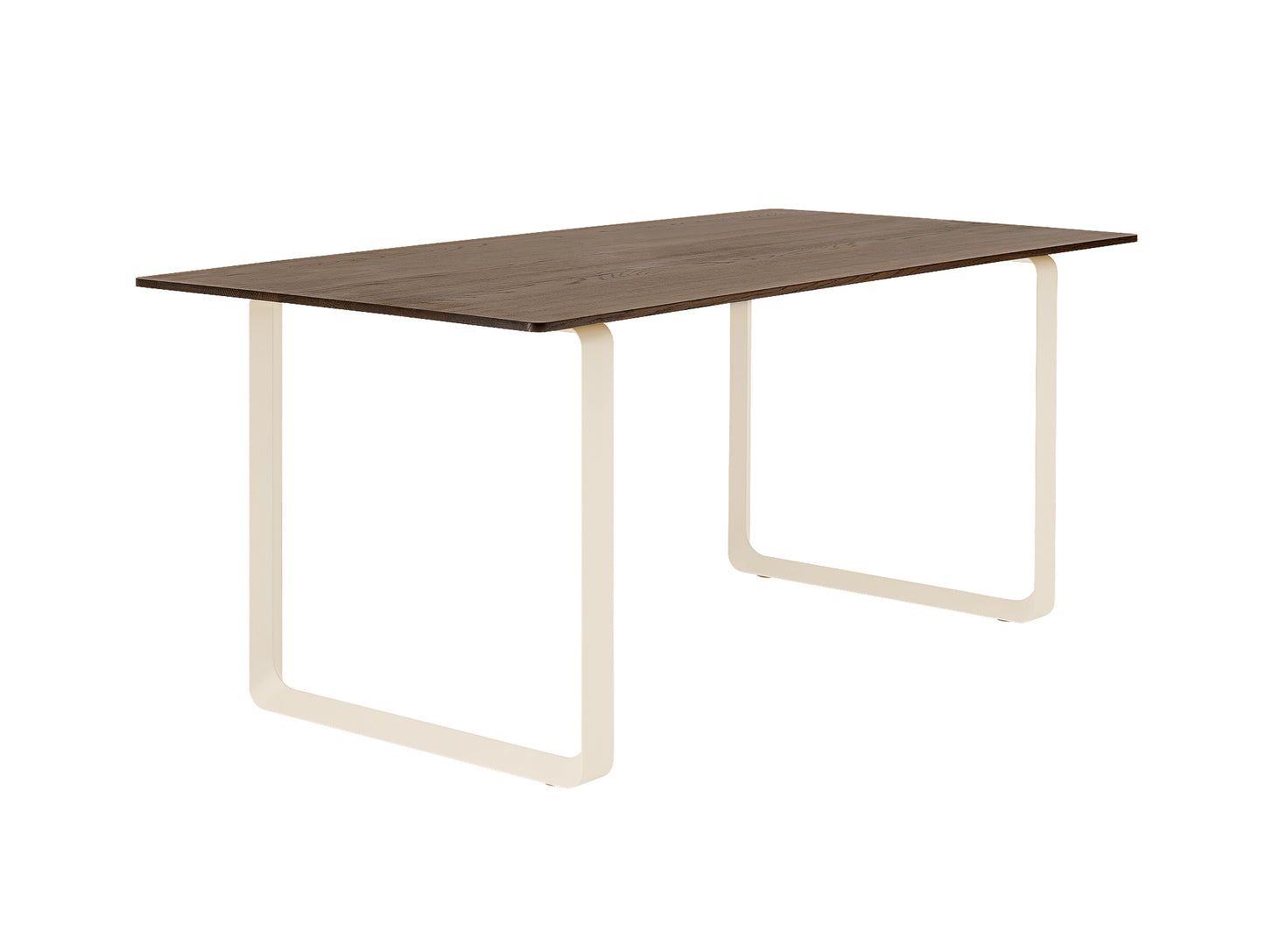 70/70 Table - Solid Smoked Oak Table Top with Sand Base / 170 x 85cm