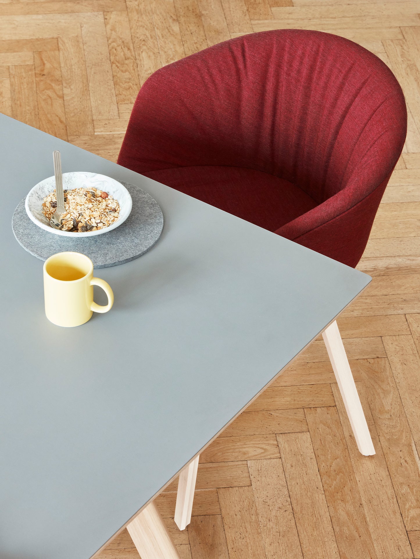 HAY AAC 23 Dining Chair - Remix 3 662 with Matt Lacquered Oak Base