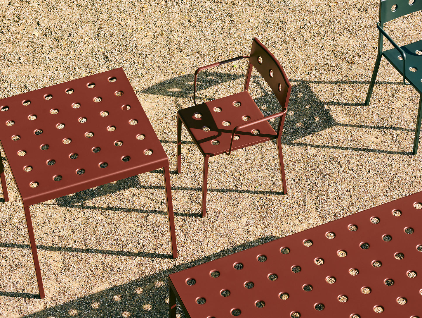 Iron Red / L75 cm / Balcony Outdoor Dining Table by HAY