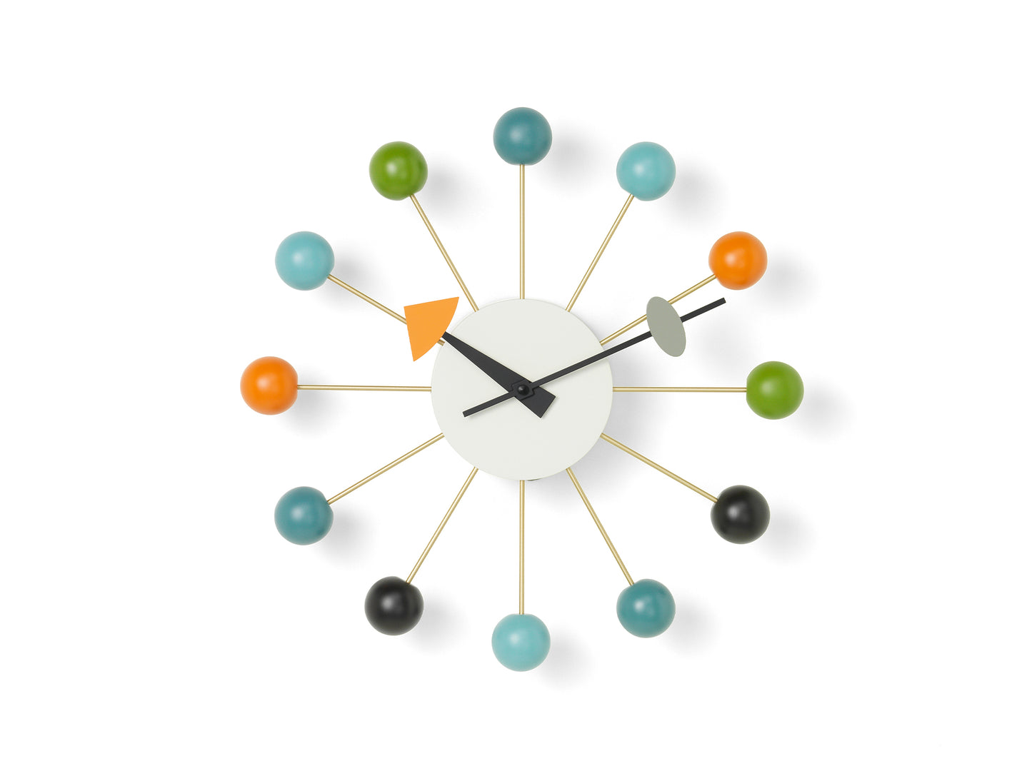 George Nelson Ball Wall Clock by Vitra - Multicoloured
