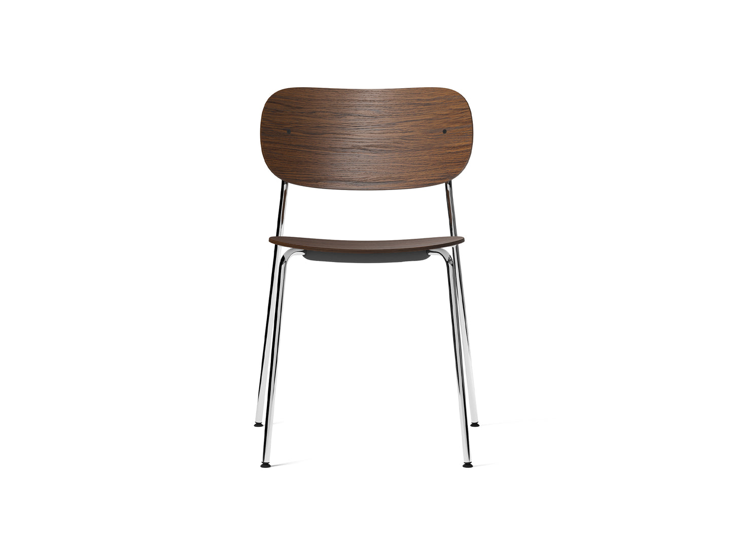 Co Dining Chair by Menu - Without Armrest / Chromed Steel / Dark Oak