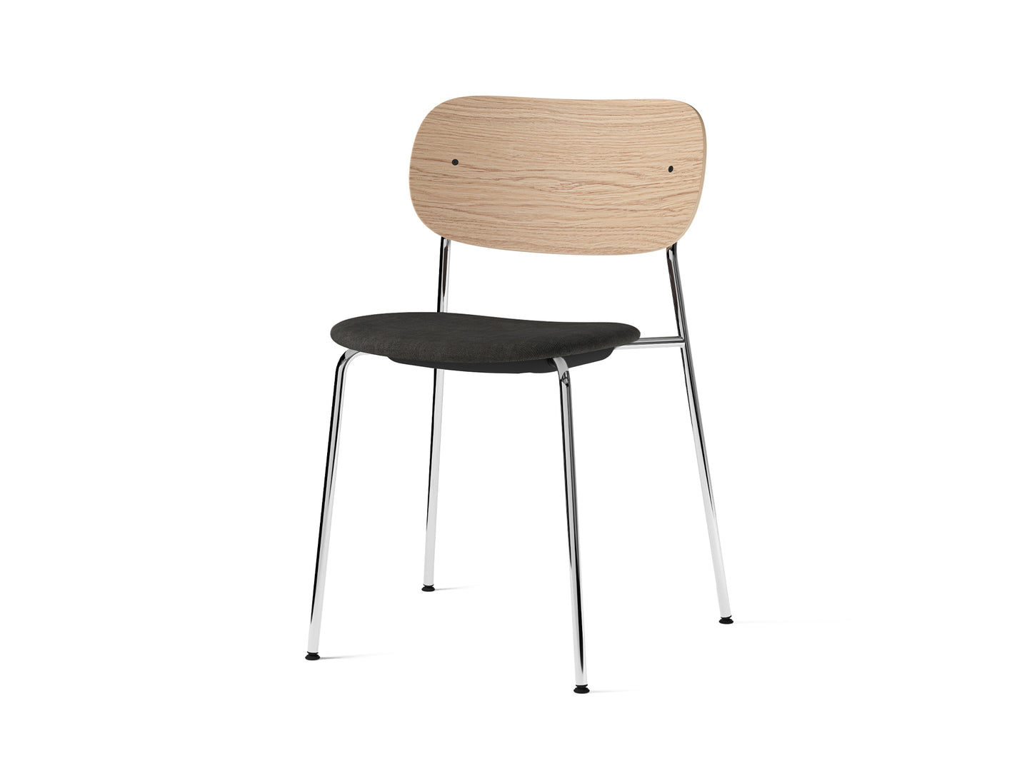 Co Dining Chair Upholstered by Menu - Without Armrest / Chromed Steel / Natural Oak / Remix 3 152