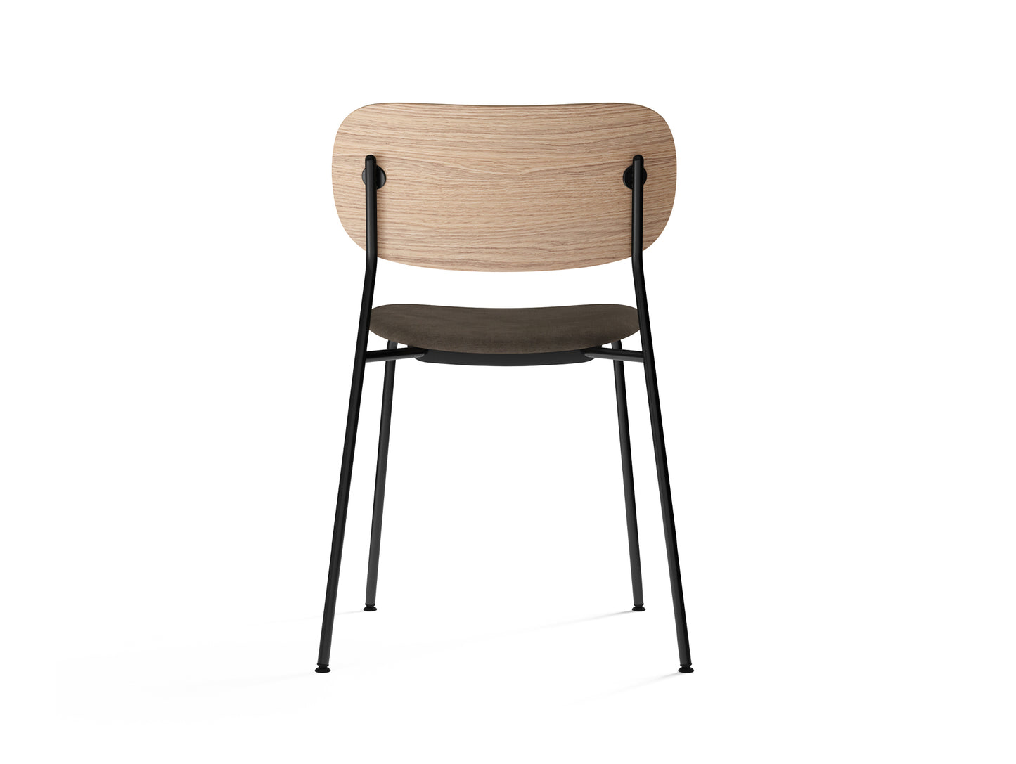 Co Dining Chair Upholstered by Menu - Without Armrest / Black Powder Coated Steel / Natural Oak / Remix 3 233