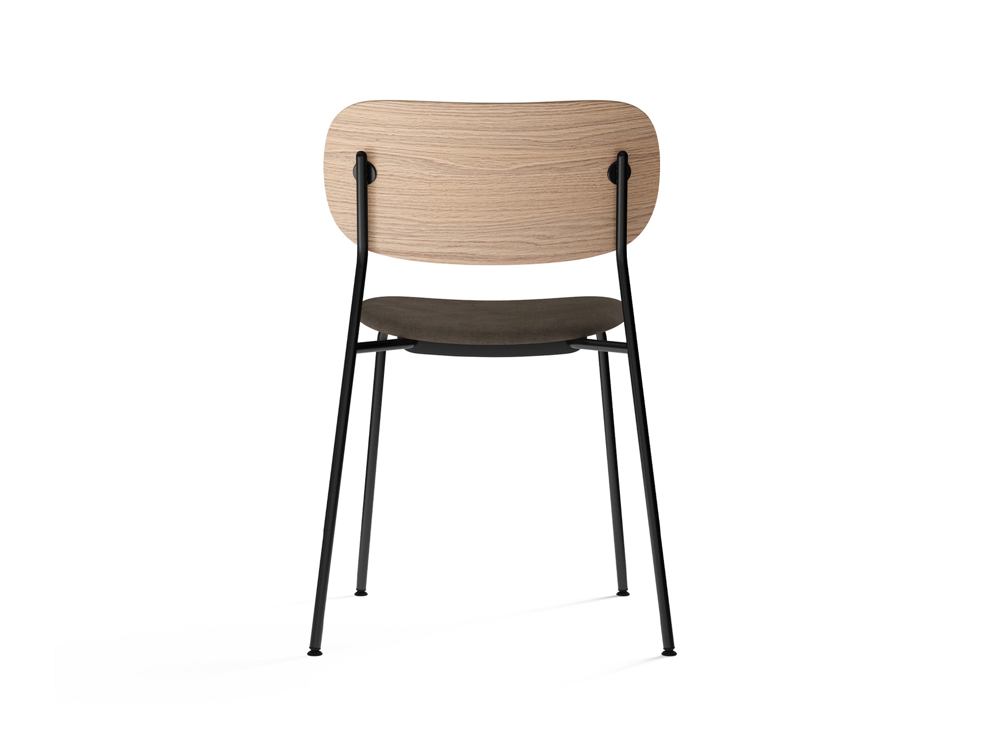 Co Dining Chair Upholstered by Menu - Without Armrest / Black Powder Coated Steel / Natural Oak / Remix 3 233