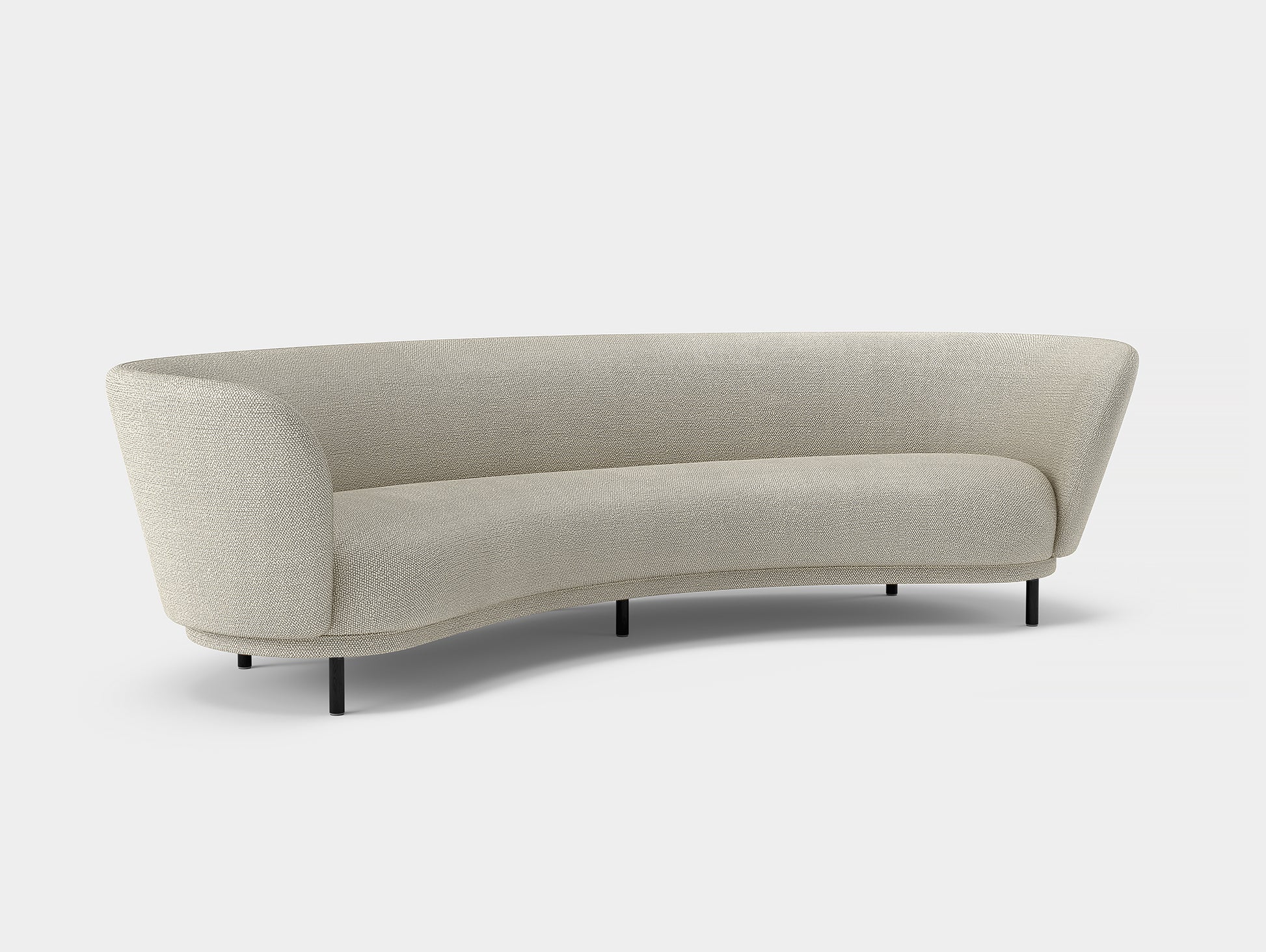 Dandy 4-Seater Sofa by Massproductions - Black Stained Oak Base / Safire 007