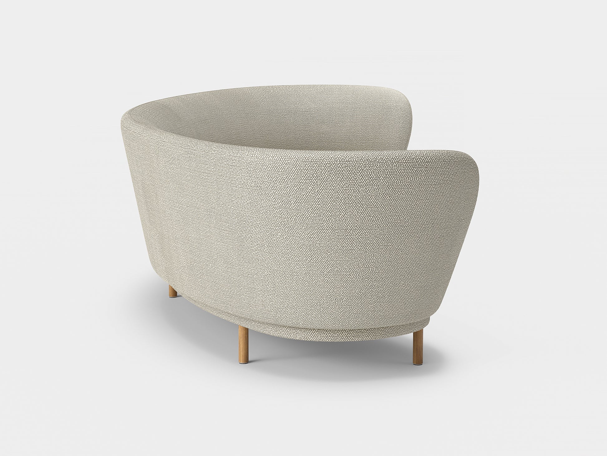 Dandy 4-Seater Sofa by Massproductions - Natural Oak Base / Safire 007