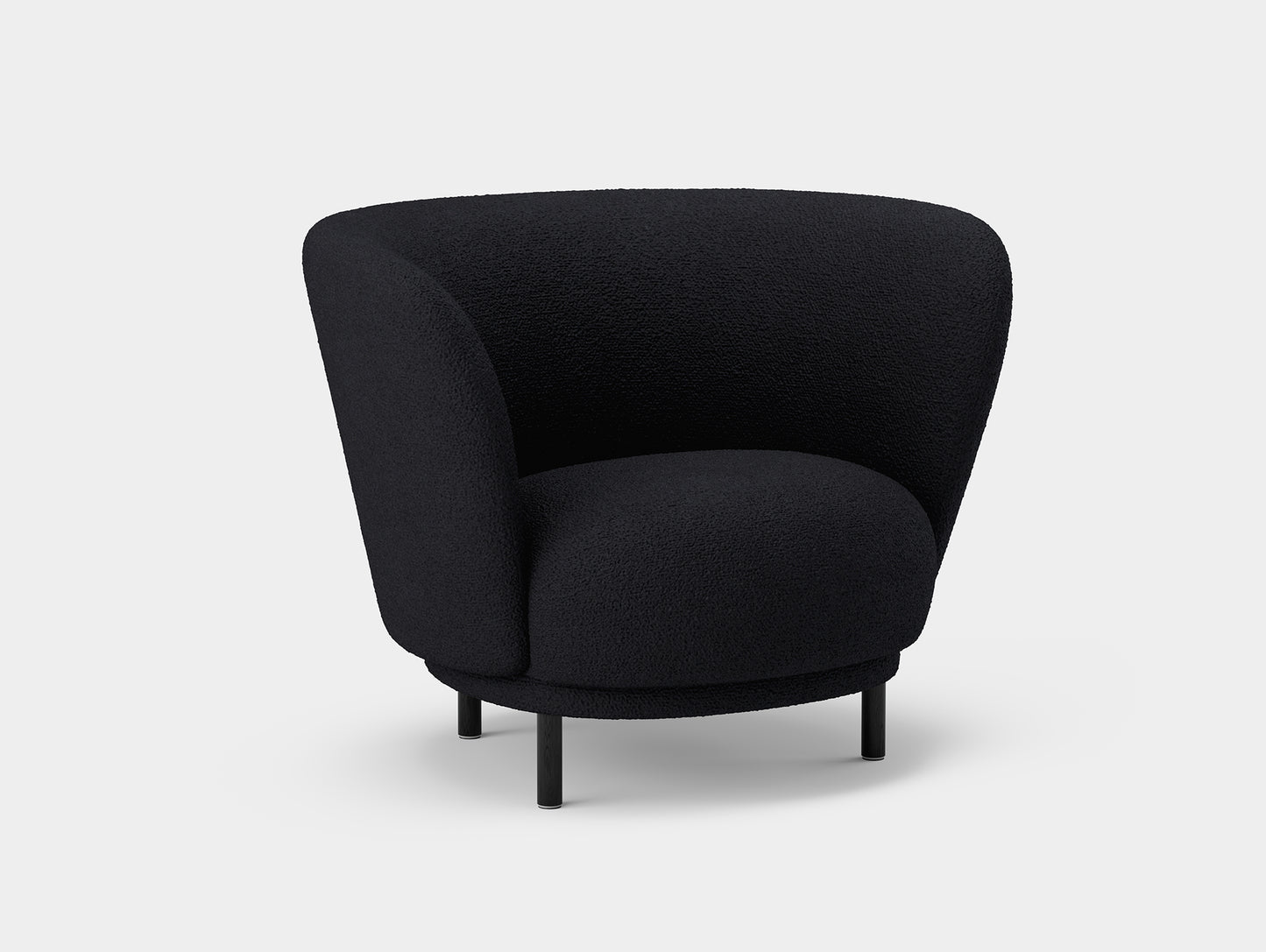 Dandy Armchair by Massproductions - Storr Coal 0157 / Black Oak