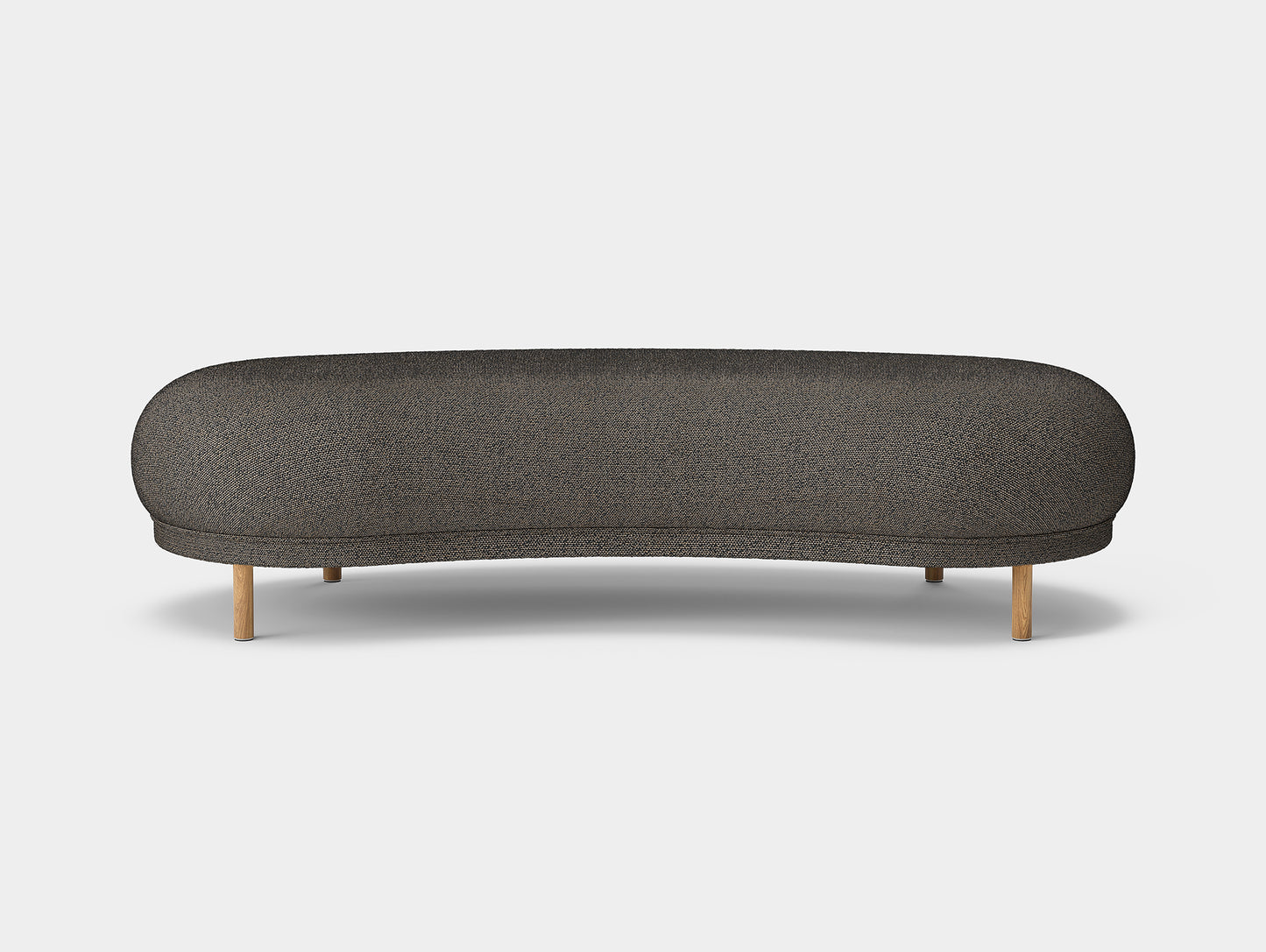 Dandy Ottoman by Massproductions - Safire 001 / Natural Oak Base