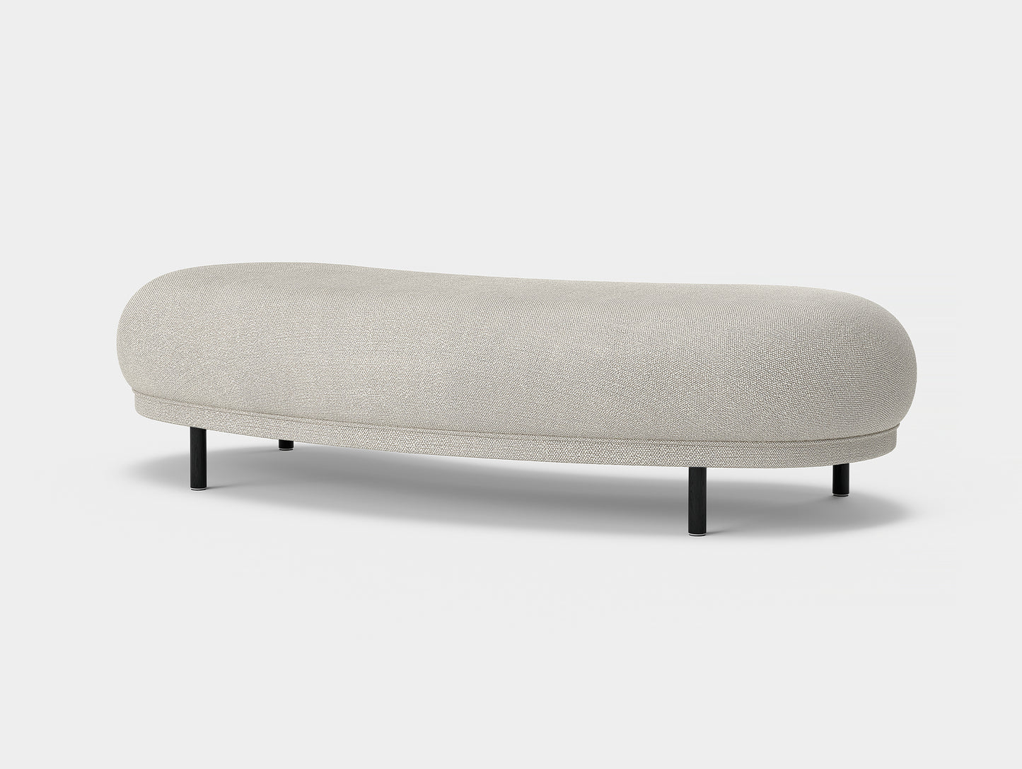 Dandy Ottoman by Massproductions - Safire 007 / Black Oak Base