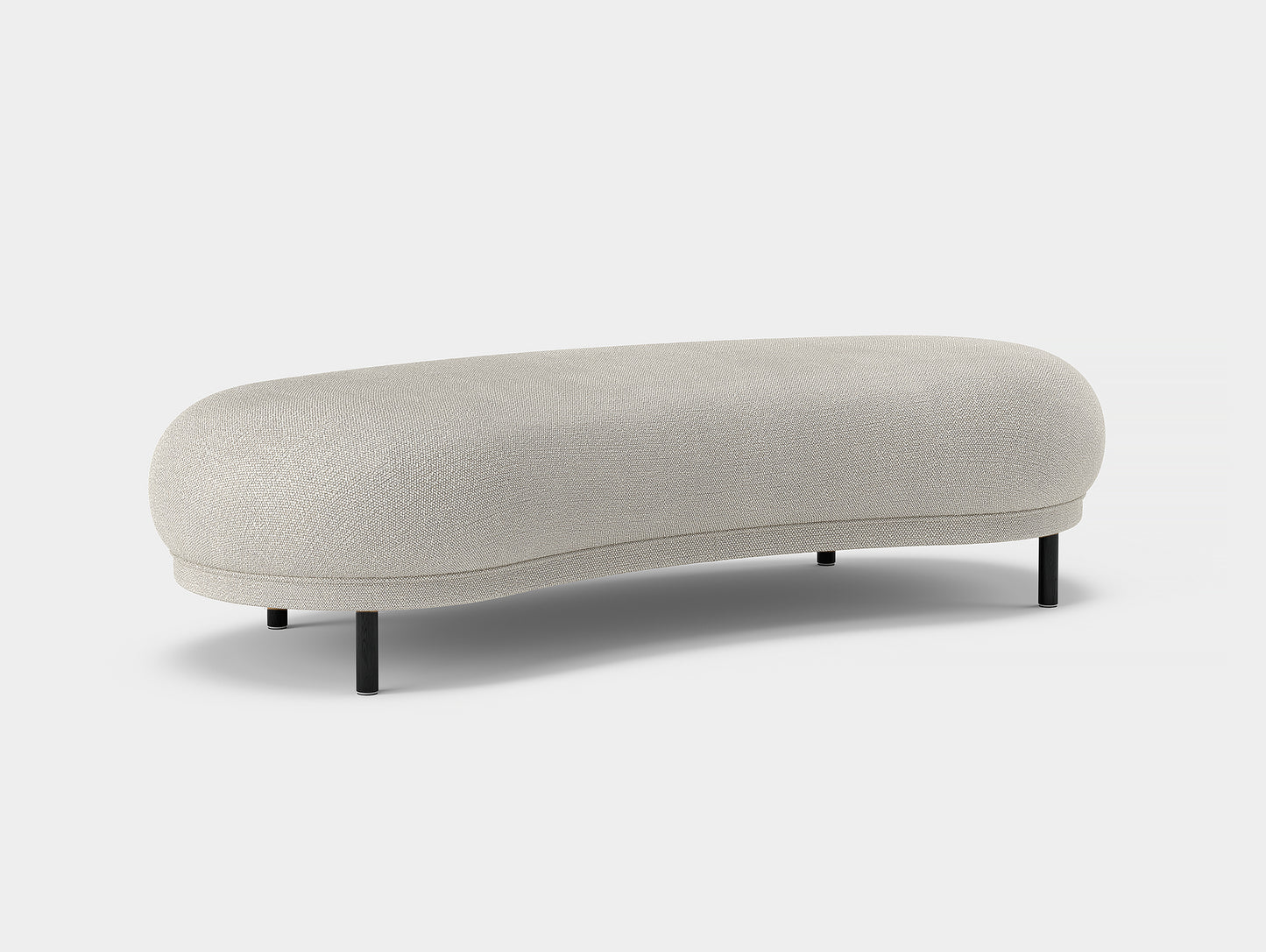 Dandy Ottoman by Massproductions - Safire 007 / Black Oak Base