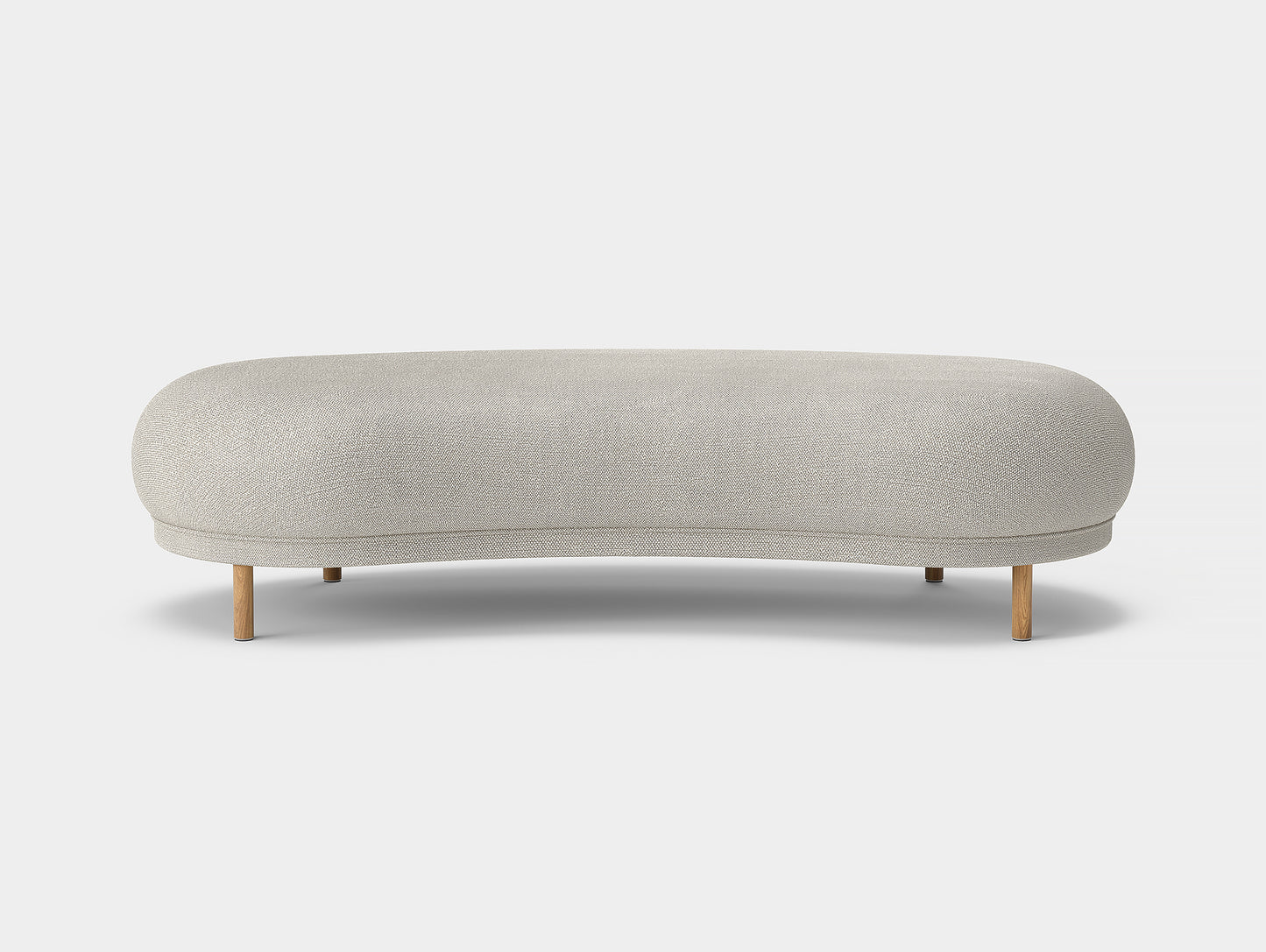 Dandy Ottoman by Massproductions - Safire 007 / Natural Oak Base