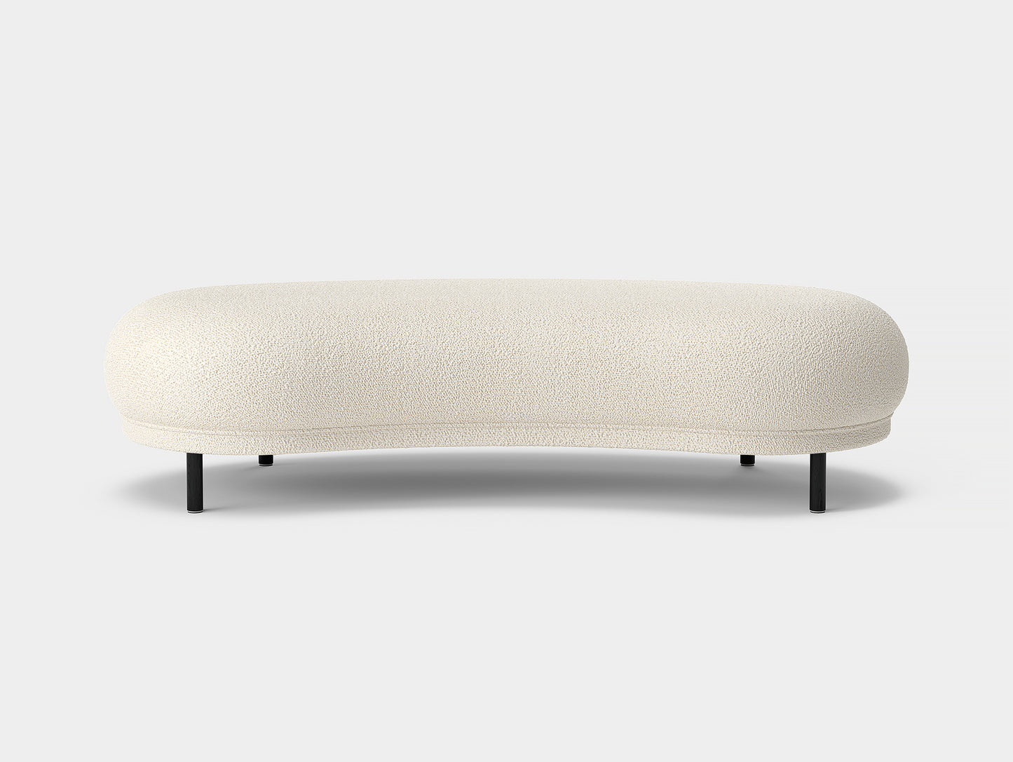 Dandy Ottoman by Massproductions -Storr Eggshell 1501 / Black Oak Base