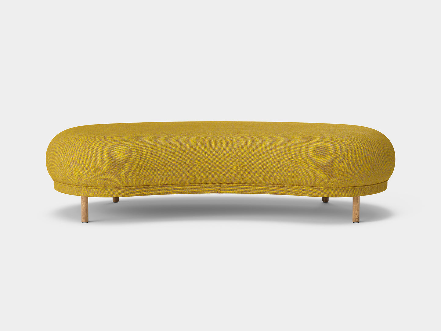 Dandy Ottoman by Massproductions - Safire 017 / Natural Oak Base