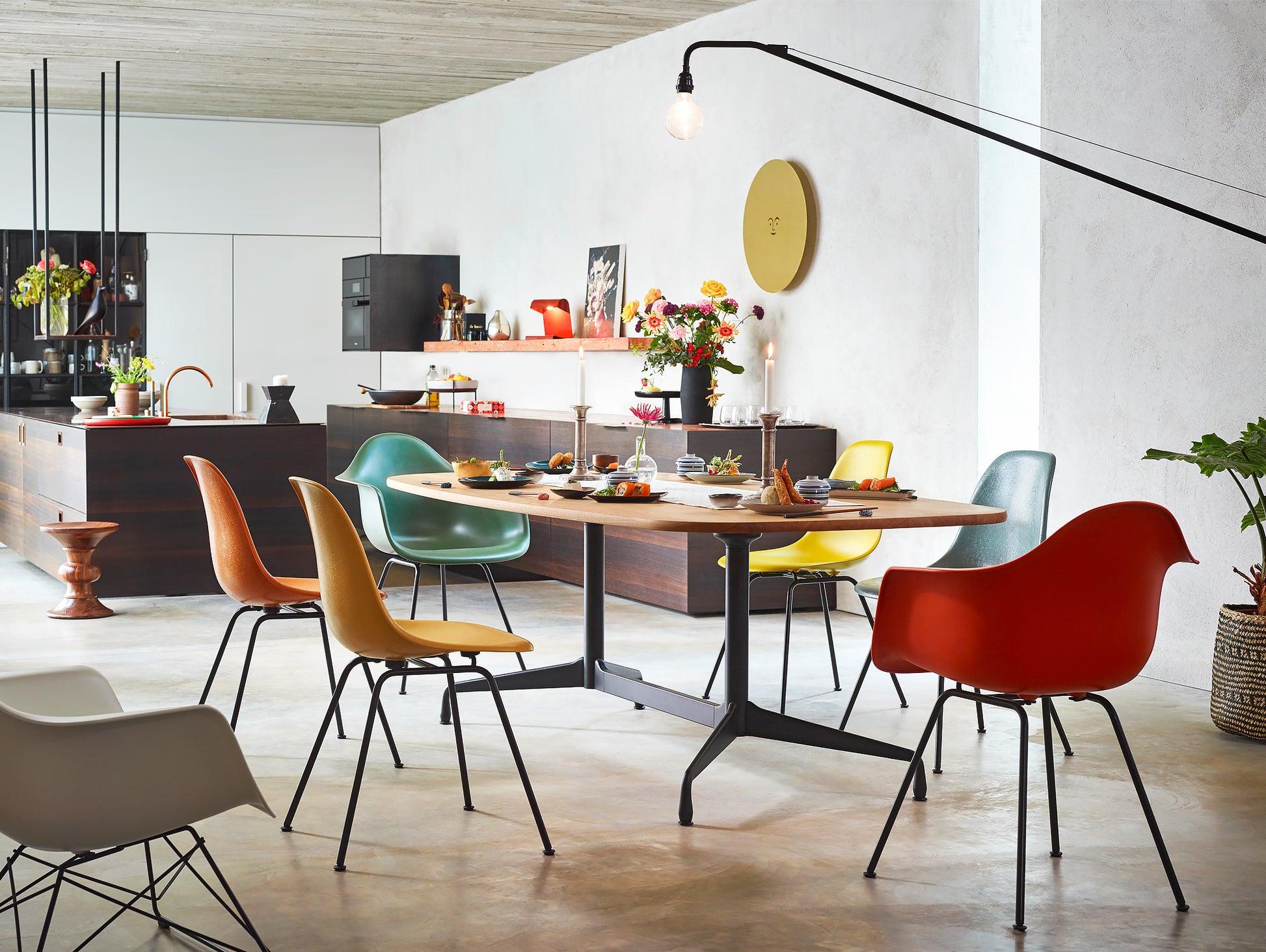 Eames Fiberglass Side Chairs by Vitra