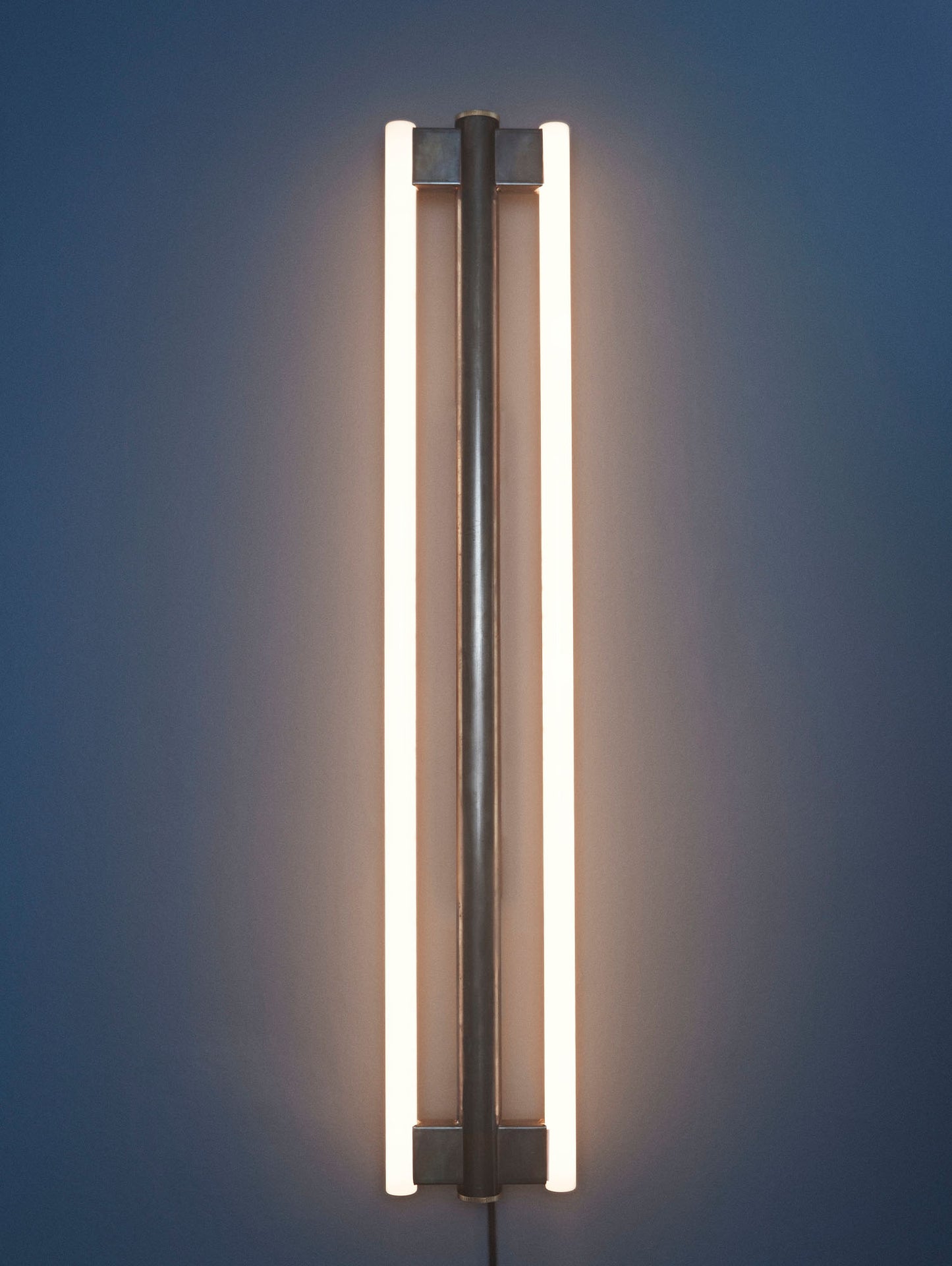 Eiffel Wall Lamp Double by Frama - Waxed Raw Steel / Height 1000 mm