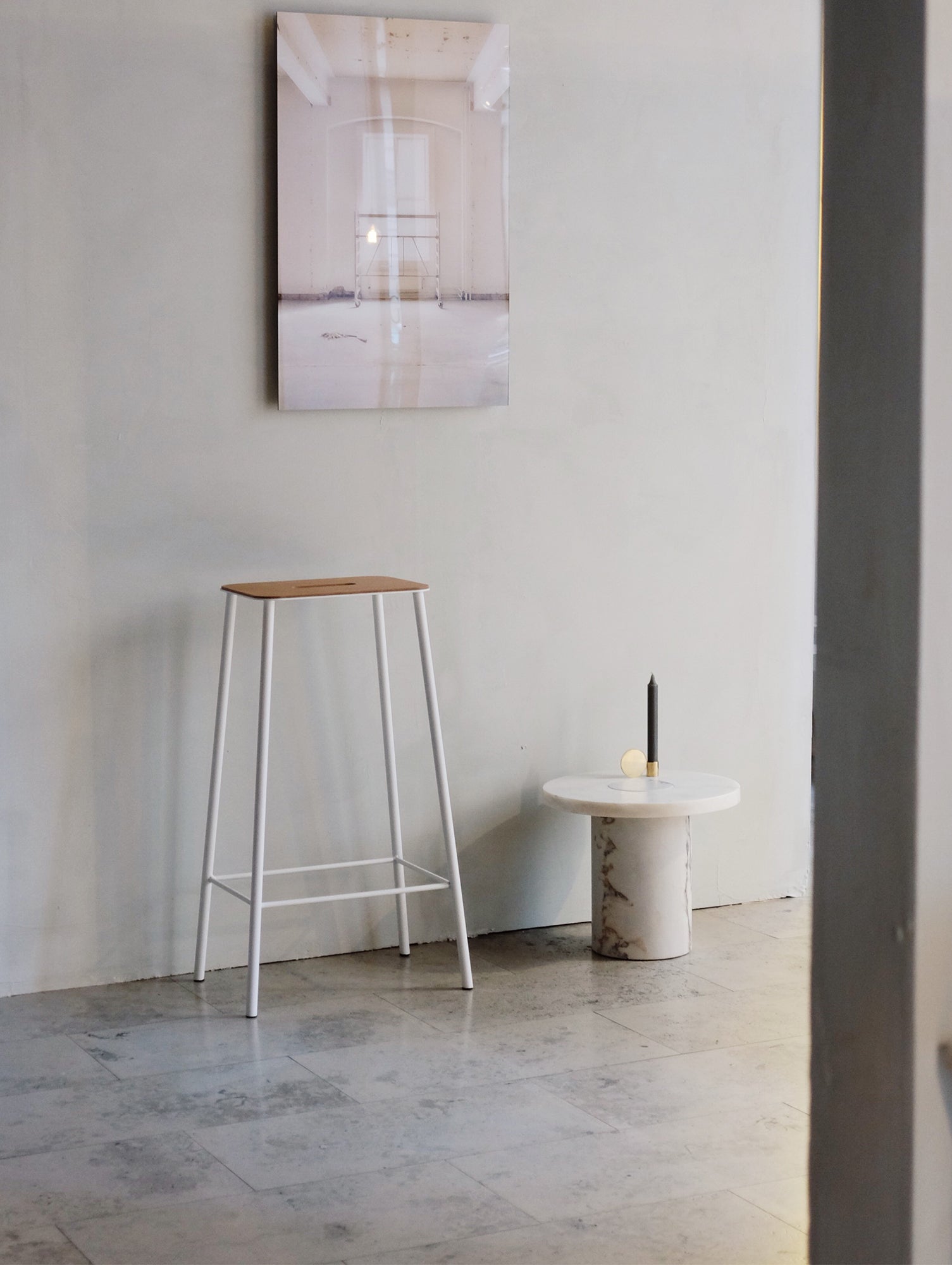 Sintra Marble Table by Frama- White Estremoz Marble - Small