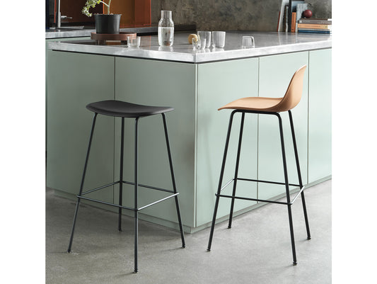 Fiber Barstool with Metal Base