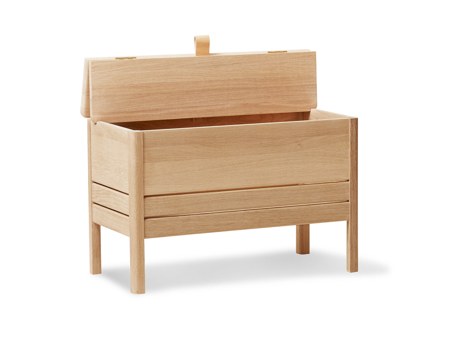 A Line Storage Bench - White Oiled Oak - Form & Refine