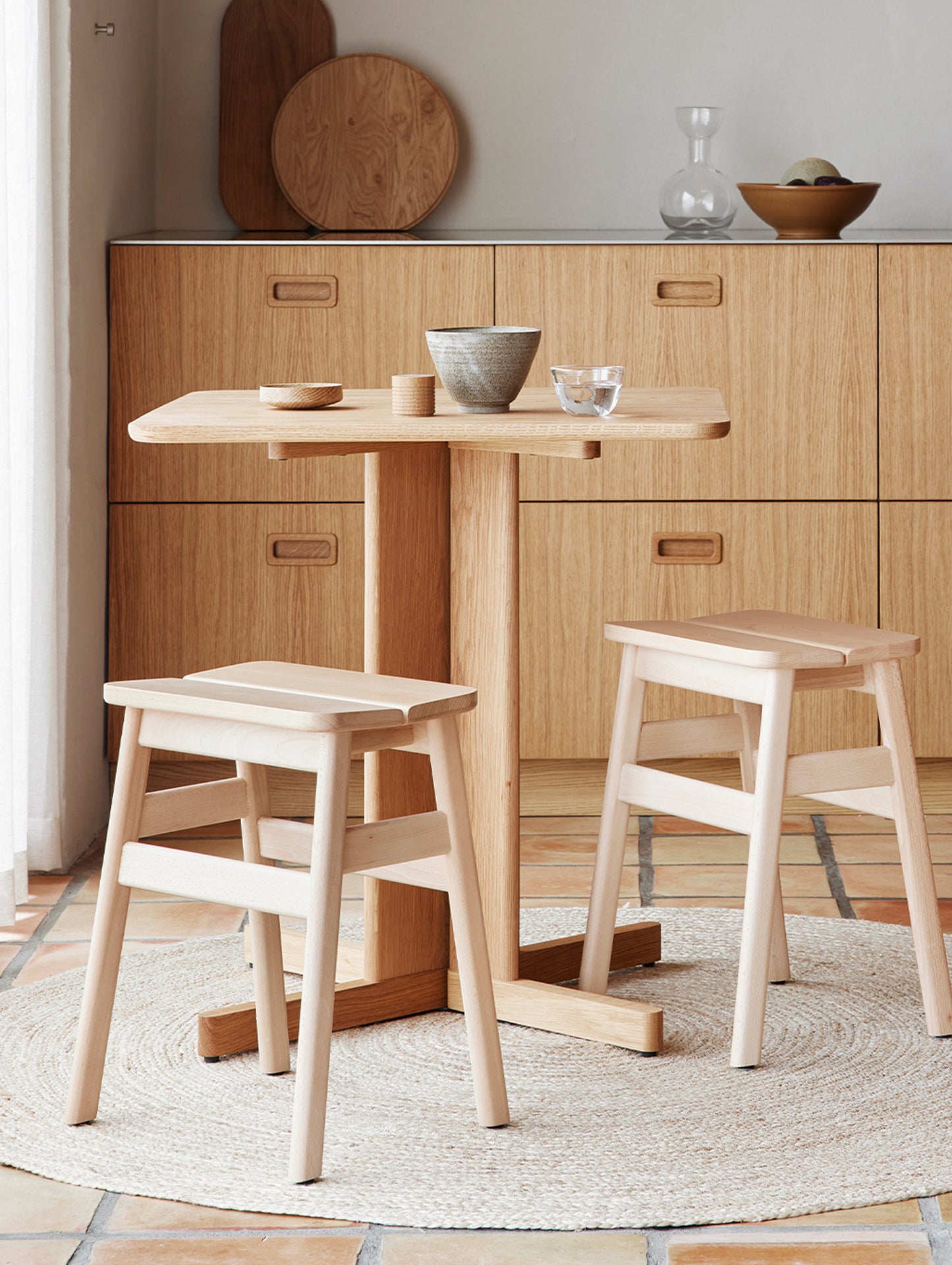 Trefoil Square Table by Form & Refine - Oiled oak