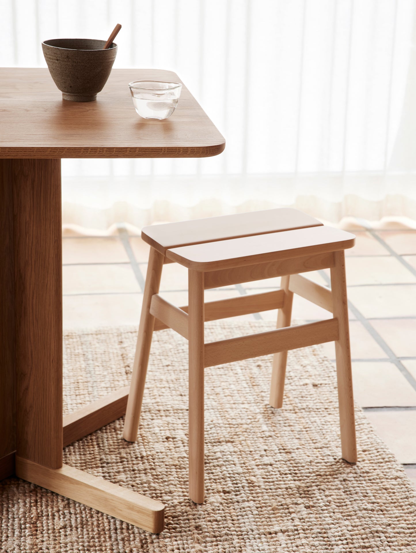 Trefoil Square Table by Form & Refine - oiled oak