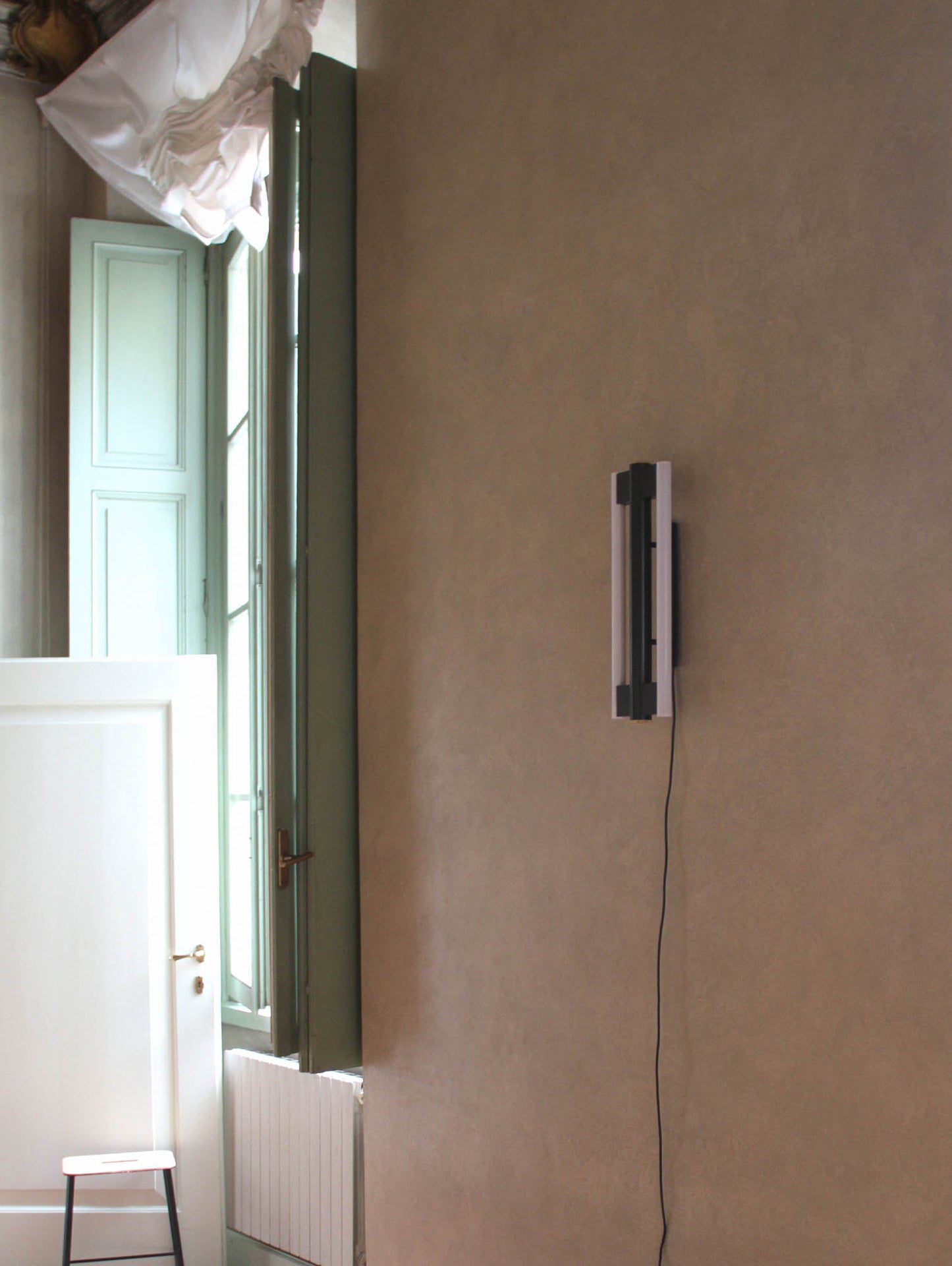 Eiffel Wall Lamp Double by Frama - Waxed Raw Steel / Height 500 mm