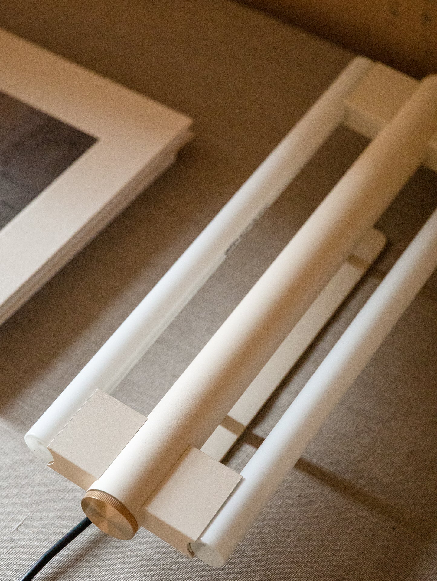Eiffel Wall Lamp Double by Frama - Cream Powder Coated Steel / Height 500 mm