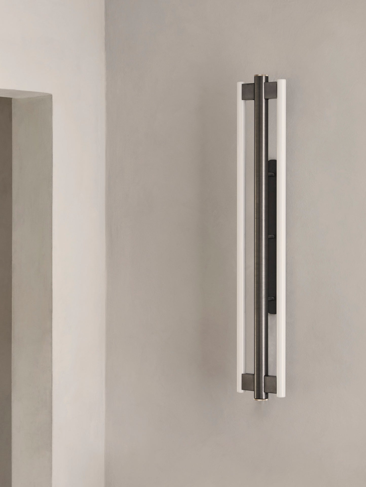 Eiffel Wall Lamp Double by Frama - Waxed Raw Steel / Height 1000 mm