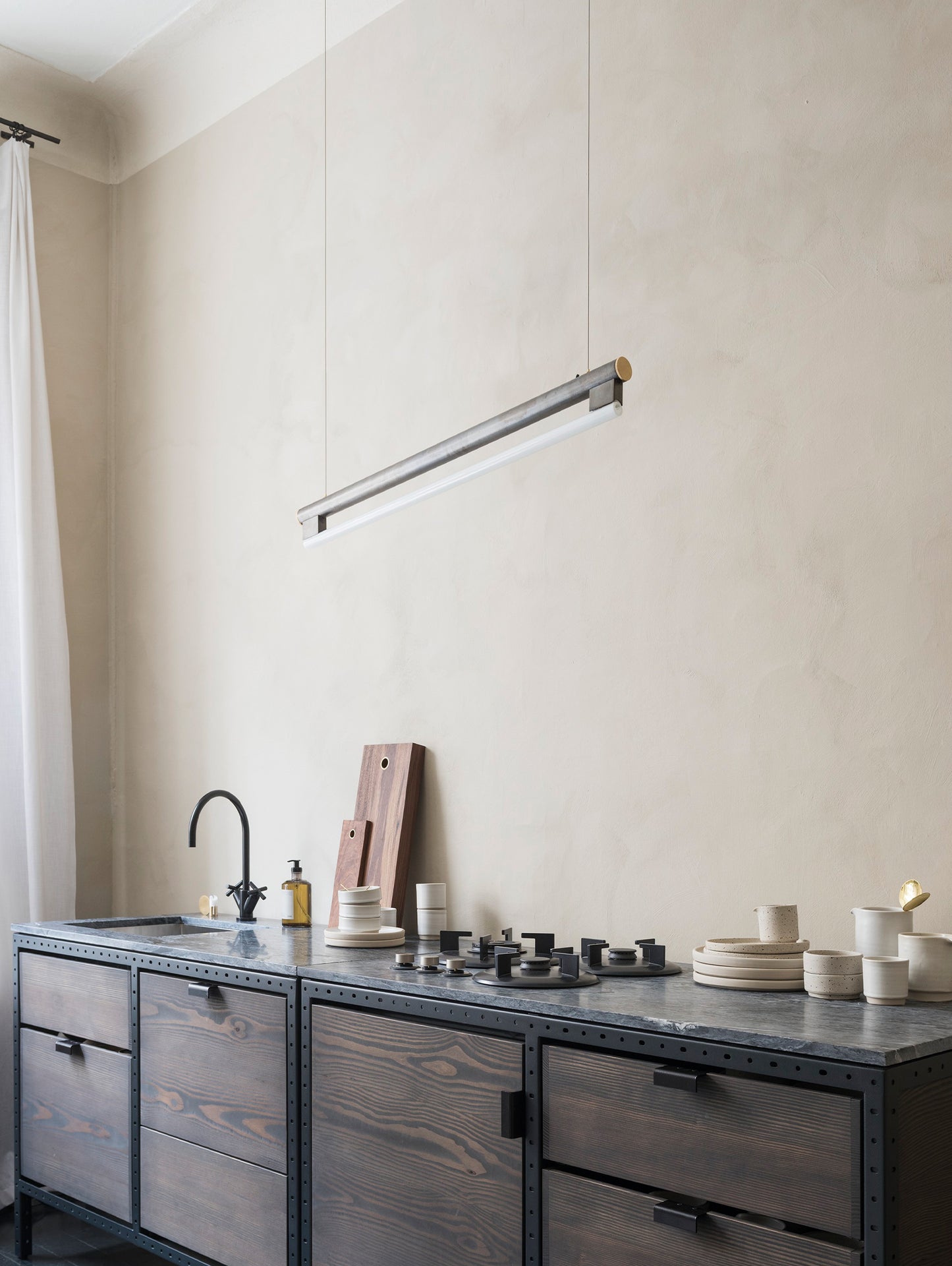 Eiffel Pendant Light by Frama - Waxed Raw Steel