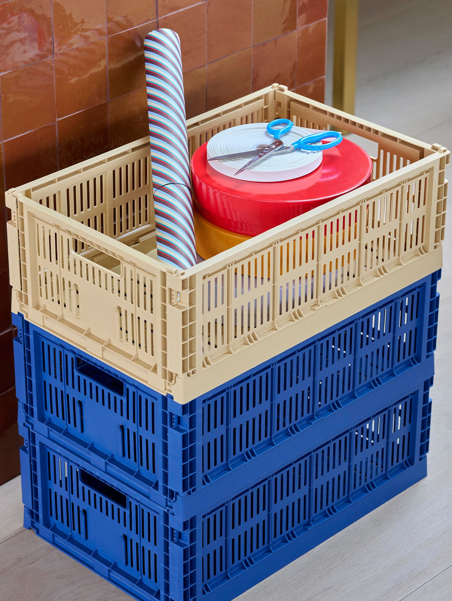 Colour Crate by HAY - Large / Dark Blue