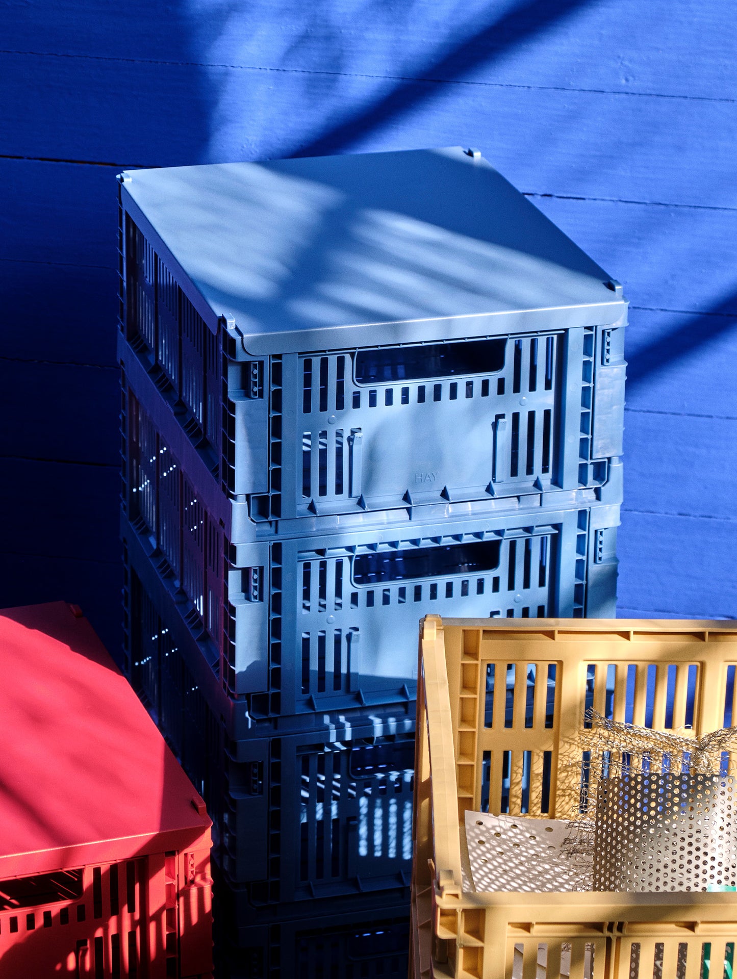 Colour Crate Lid by HAY - Medium / Blue