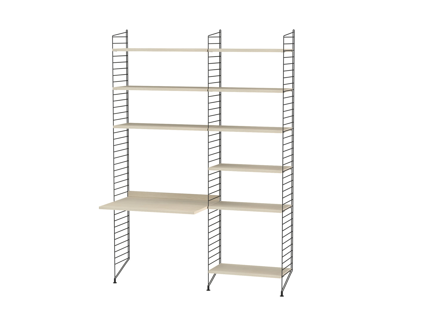 Kids Room Combination D by String - ash / black panels