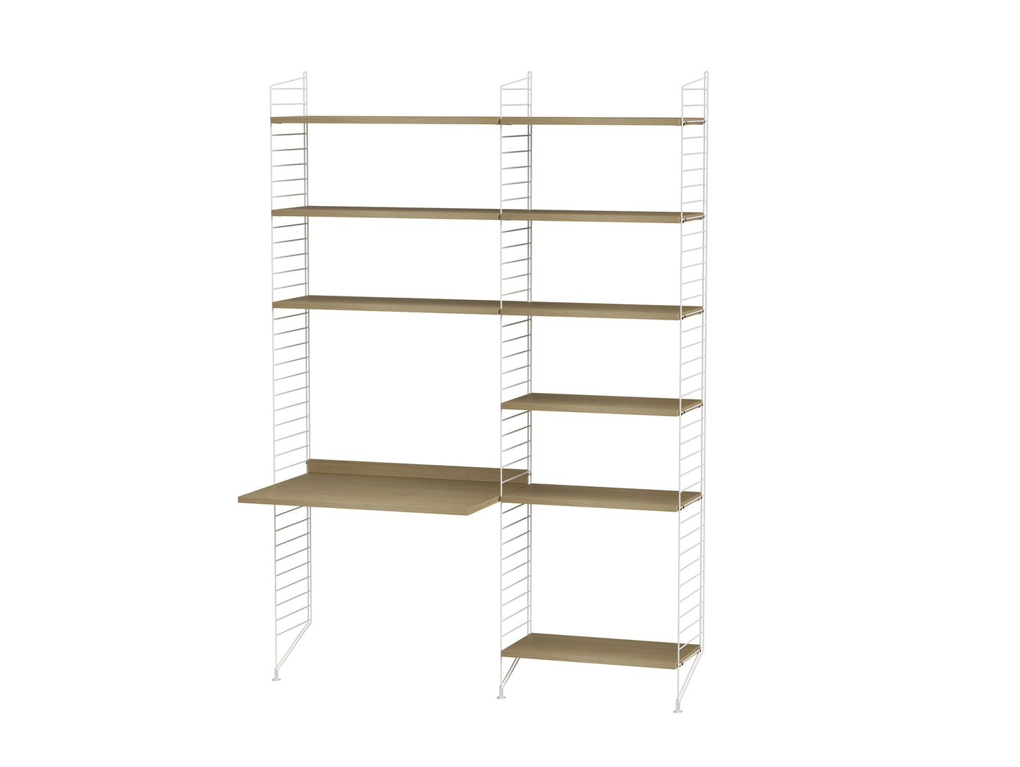 Kids Room Combination D by String - oak / white panels