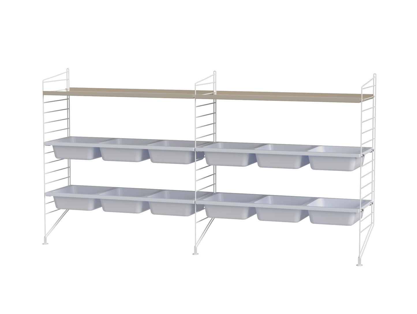 Kids Room Combination F by String - beige / white panels