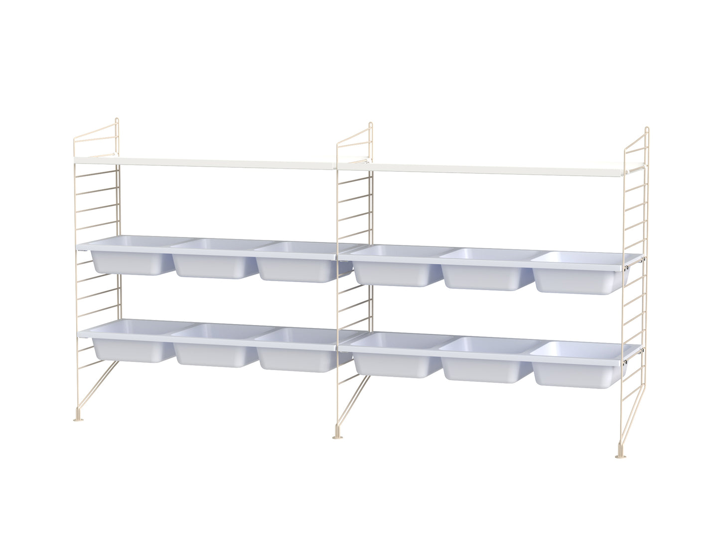 Kids Room Combination F by String - white / beige panels