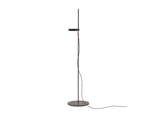 LT06 Palo Floor Light by e15 - Black Powder Coated Steel with Nero Marquina