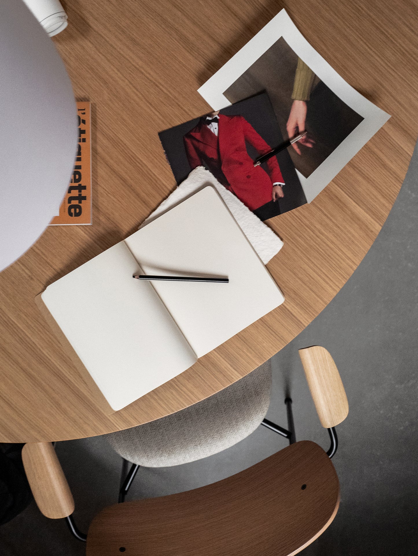 Co Dining Chair Upholstered by Menu - With Armrest / Black Powder Coated Steel / Natural Oak