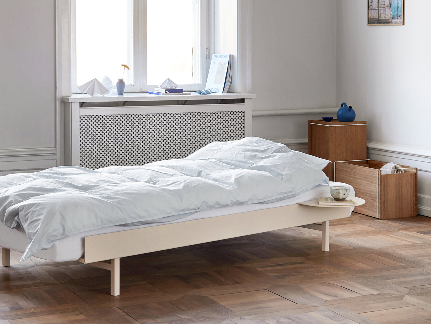 Bed 90 cm by Moebe - Sand