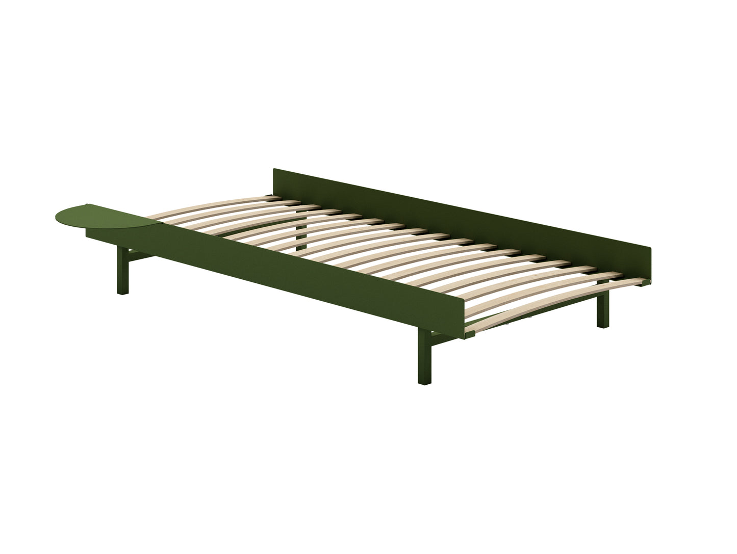 Bed 90 cm by Moebe - Pine Green / 1 side table