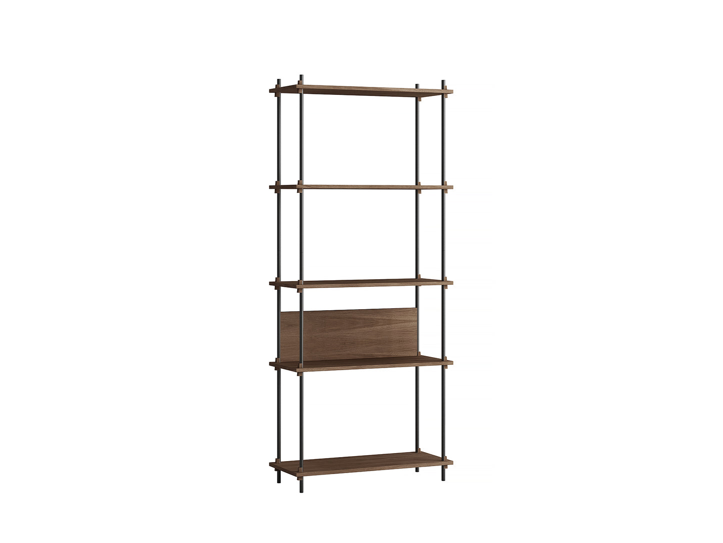 Moebe Shelving System - S.200.1.A Set in Black / Smoked Oak